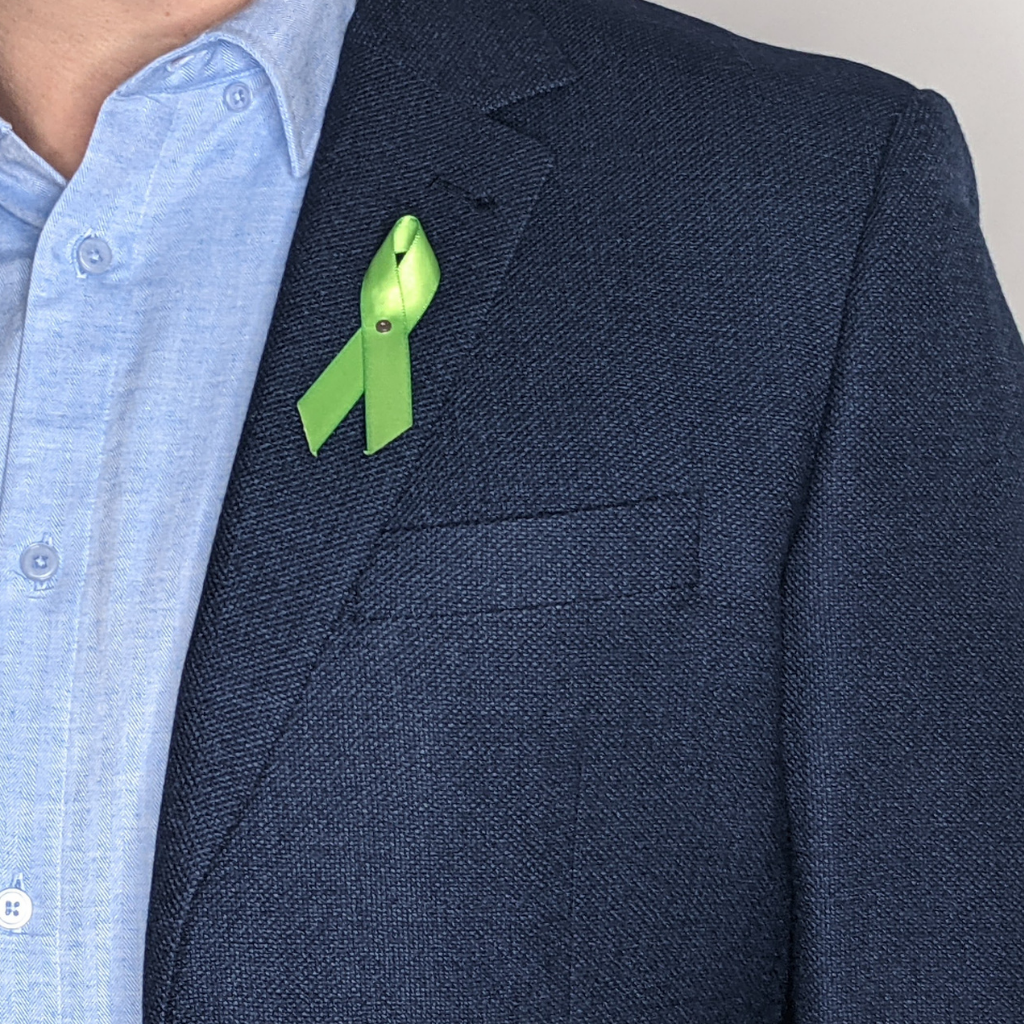 Gallbladder and Bile Duct Cancer Awareness Ribbon - Premium Cloth with Clasp