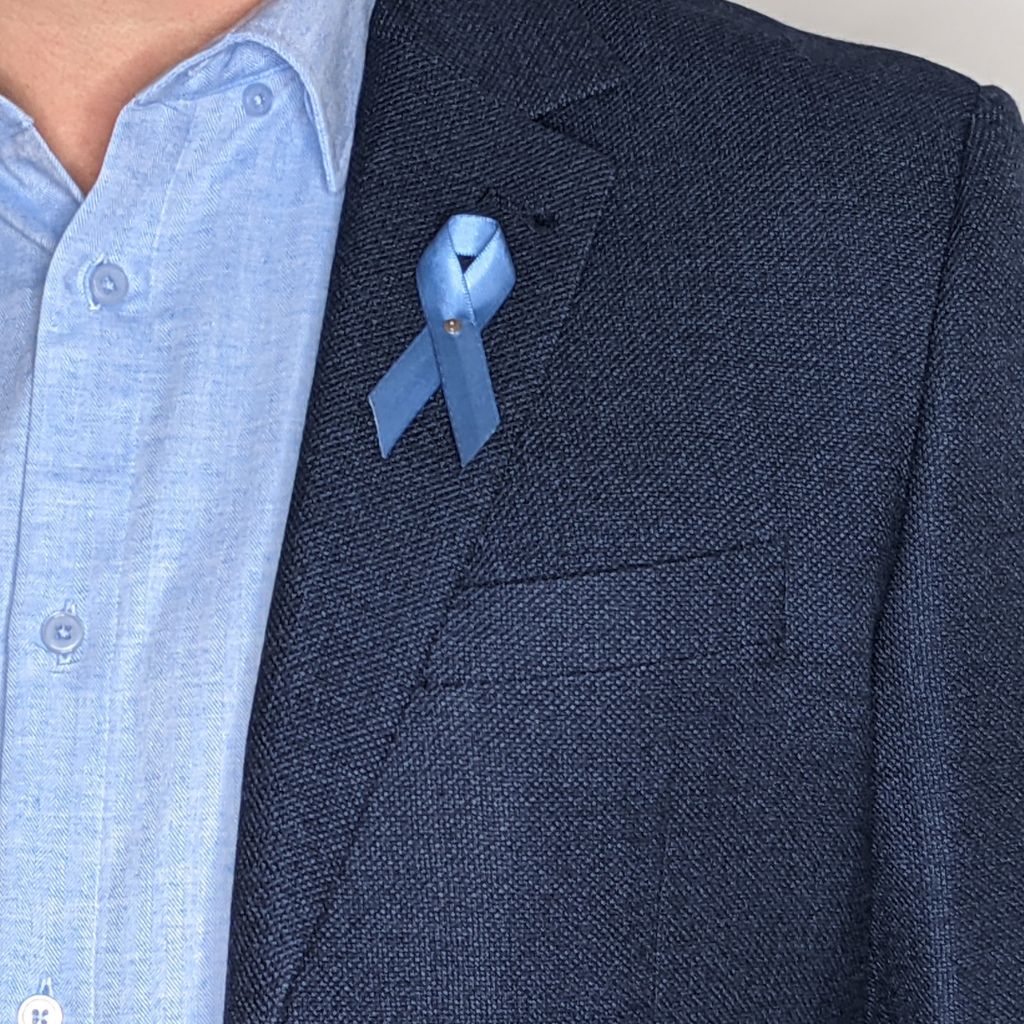 Oesophageal Cancer Awareness Ribbon - Premium Cloth with Clasp