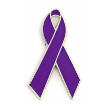 Load image into Gallery viewer, Pancreatic Cancer Awareness Metal Pin - Ribbon Design
